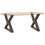 vidaXL Pieds de table basse 2 pièces Acier naturel 50 x (42-43 3) cm Acier