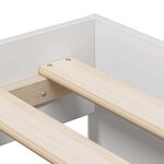 vidaXL Cadre de lit avec rangement Blanc 90 x 190 cm Bois d'ingénierie