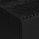 vidaXL Ensemble de meubles salle de bain 3 Pièces noir bois d'ingénierie