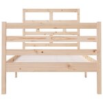 vidaXL Cadre de lit sans matelas 90x190 cm bois massif