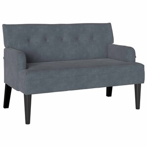 vidaXL Banc Chesterfield Gris foncé 112 x 65 5 x 75 cm Velours
