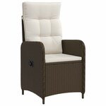 vidaXL Ensemble de repas extérieur 5 Pièces Marron et crème blanche