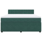 vidaXL Sommier à lattes de lit et matelas Vert foncé 180x200cm Velours