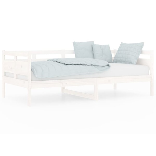 vidaXL Lit de jour Blanc Bois massif de pin 90x190 cm