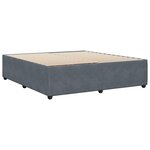 vidaXL Cadre de lit Gris foncé 180 x 200 cm Velours