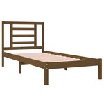 vidaXL Cadre de lit Marron miel Bois de pin massif 100x200 cm