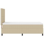 vidaXL Lit à ressort avec matelas et lumière LED verte grise en velours corduroy