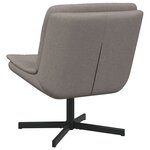 vidaXL Chaise Pivotante Taupe Tissu Une personne Élégante