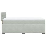 vidaXL Sommier à lattes de lit et matelas Gris clair 80x200 cm Velours