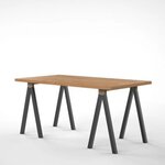 Nordlinger Tréteau Aspen 70x30x73 cm Bois et métal Noir
