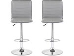 Lot de 2 tabourets de bar "Vesper" - Gris