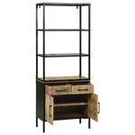 Armoire haute vidaXL 70x35x180 cm en Bois Massif de Manguier