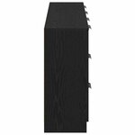 vidaXL Buffet Chêne noir 180 x 30 x 70 cm Bois d'ingénierie