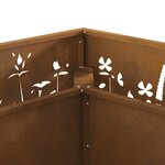 vidaXL Braise Marron 80 x 80 x 30 cm Acier résistant aux intempéries