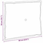 vidaXL Coussin de Dos Jaune clair 60 x 50 cm Tissu en velours côtelé