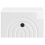 vidaXL Cabinet de chevet mural 2 Pièces Blanc brillant 33 x 34 5 x 20 cm