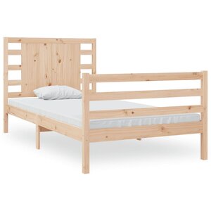 vidaXL Cadre de lit Bois de pin massif 90x200 cm