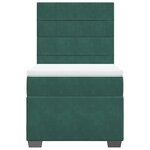 vidaXL Sommier à lattes de lit et matelas Vert foncé 80x200 cm Velours