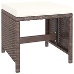 vidaXL Ensemble à manger d'extérieur avec coussins 6Pièces Résine tressée