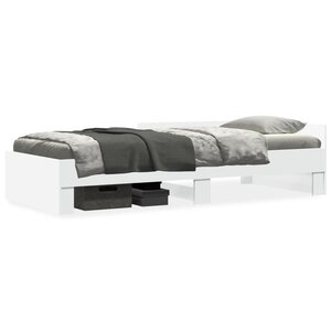 vidaXL Cadre de lit sans matelas blanc 90x200 cm bois d'ingénierie
