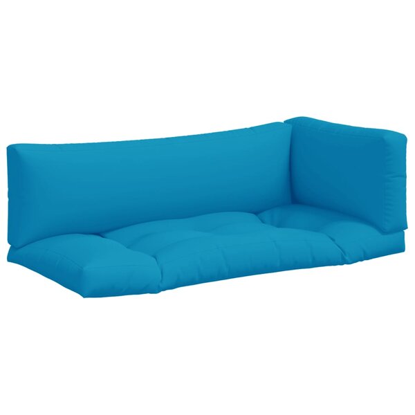 vidaXL Coussins de palette 3 Pièces bleu clair tissu