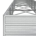 vidaXL Lit surélevé de jardin 480x80x45 cm Acier galvanisé Argenté