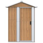 vidaXL Abri de jardin marron 126 x 97 5 x 177 cm en acier galvanisé
