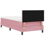 vidaXL Lit au ressort avec matelas et LED Rose 80x200 cm Velours