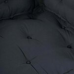 vidaXL Coussin de canapé sur palette 3 Pièces Anthracite tissu