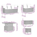 vidaXL Ensembles de meubles 7 Pièces Beige et Gris clair Rotin PE
