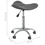 vidaXL Chaises pivotantes à manger lot de 6 gris similicuir
