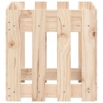 vidaXL Jardinière avec design de clôture 40x40x40 cm pin massif
