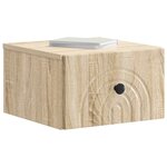 vidaXL Cabinet de chevet mural 2 pc Chêne Sonoma 33 x 34 5 x 20 cm