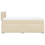 vidaXL Sommier à lattes de lit avec matelas crème 120x190 cm tissu