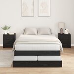 vidaXL Cadre de lit de rangement Bois noir 120x190 cm