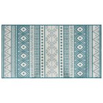 vidaXL Tapis d'extérieur aqua et blanc 80x150 cm design réversible