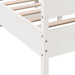 vidaXL Cadre de lit sans matelas blanc 135x190 cm bois de pin massif