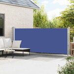 vidaXL Auvent latéral rétractable de patio 600x160 cm bleu