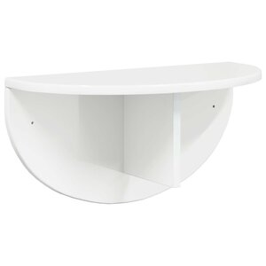 vidaXL Étagère Murale Blanc brillant 48 x 24 x 24 cm Bois d'ingénierie