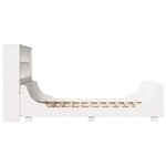 vidaXL Lit bibliothèque sans matelas blanc 160x200 cm bois massif