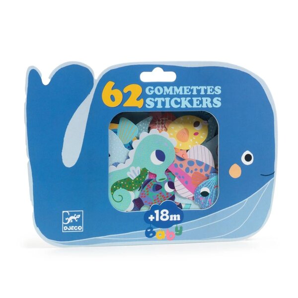 Djeco DJ00057 - Gommettes Animaux de la mer