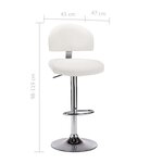 vidaXL Tabourets de bar lot de 2 blanc similicuir