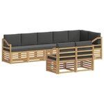 vidaXL Ensemble de canapés d'extérieur 8 Pièces Blanc et anthracite
