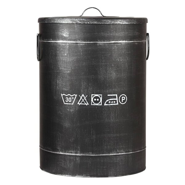 LABEL51 Panier à linge 40x40x58 cm L Noir antique