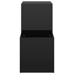 vidaXL Armoire à chaussures d’entrée noir brillant bois ingénierie