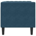 vidaXL Fauteuil Chesterfield bleu velours