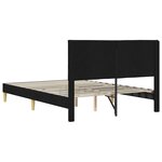 vidaXL Cadre de lit avec tête de lit Noir 120 x 190 cm Tissu