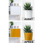 Rouleau sticker motif velours jaune 45 x 150 cm