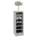 vidaXL Armoire à chaussures Gris béton 31 5x35x90 cm Bois d'ingénierie