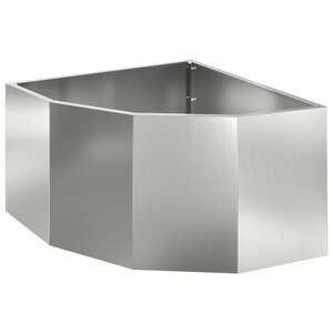 vidaXL Jardinière d'Angle Argent 60 x 60 x 35 cm Acier galvanisé